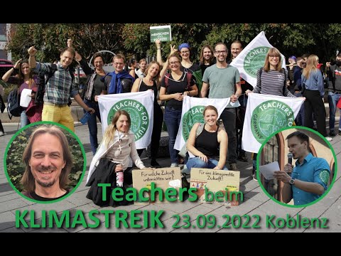 T4F - Harald &amp; David reden über die Klimakrise und BNE in den Schulen [Klimastreik Koblenz 09/22]