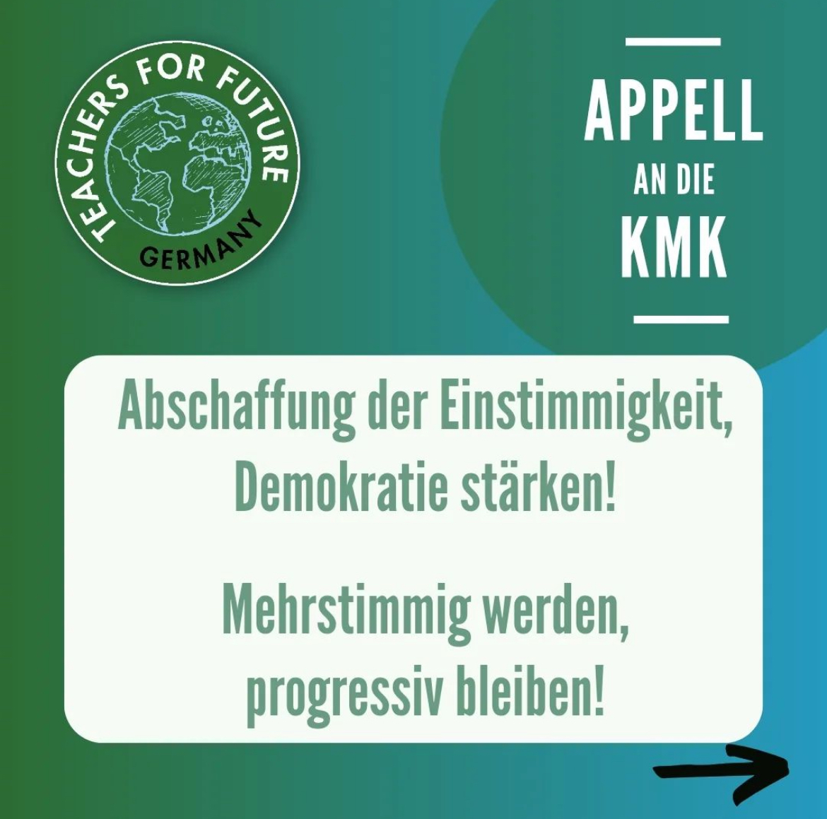 Appell an KMK: Einstimmigkeistsprinzip abschaffen, Demokratie stärken!